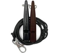 Acme Dog Whistle No. 211.5 with Whistle Band | Double Pack | 2 Whistles Including 2 Bands | Ideal for Recall - Loud and Wide Range (Black + Chocolate Brown)