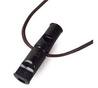 ACME Double Tone Dog Whistle No. 640 / No. 641 - Professional Double Whistle with 2 Beeps & Free Leather Strap - Standardised Frequency (No. 640/Black)
