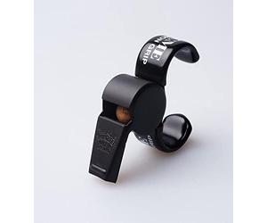 ACME Genuine No. 477/60.5 Thunderer Solid Brass Whistle with Finger Grip. Professional Quality. Small Sized. High pitched. All-Rounder. 114 dBA. Designed and Made in The UK (Matt Black)