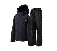 Acme Projects Rain Suit (Jacket + Pants), 100% Waterproof, Breathable, Taped Seam, 10000mm/3000gm, YKK Zipper (Black, X-Large)