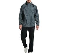 Acme Projects Rain Suit (Jacket + Trousers), 100% Waterproof, Breathable, Taped Seam, 10000mm/3000gm, YKK Zipper (Men's, Small, Grey)
