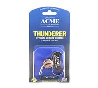 ACME Thunderer Nickel Plated Whistle, 5.0 inches, B Flat, Modern, Finger Grip, Waterproof Speed Pea
