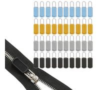ACMEDE 40 Packs Removable Zipper Pulls Minimalist Rubber Zipper Tabs for Backpacks Jackets Clothes Shoes Luggage - Universal Zipper Sliders