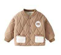 ACMEDE Baby Fleece Jacket Newborn 6-24 Months Toddler Breathable Coats Outwear Kids Windbreaker Cardigans Boys Girls Plain Winter Coats with Pocket and Cute Cartoon 2-4 Years
