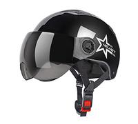 ACMEDE Bike Helmet with Visor Glasses, Lightweight Street Bike Helmet Unisex MTB Mountain Bicycle Helmet for Men Women Adjustable Cycle Helmet for Adults Teens, Size 21.2-24.4 Inches (Black)