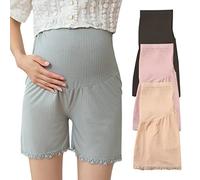 ACMEDE Maternity Knickers Pregnant Safety Pants Under Skirt, Women Maternity Safety Boxer Knickers Under Dress Adjustable Loose Briefs Over Bump Lingerie Underwear Shorts 4 Pack (UK L, Tag XXL)