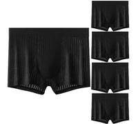 ACMEDE Men's Hipster Boxer Shorts Soft Breathable Boxer Briefs Stretch Underwear Fitted Trunks for Men Pack of 5