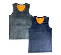 ACMEDE Mens Winter Underwear Vest | Double-Sided Thermal Tank Top for Men,Moisture-Wicking Winter Fleece Thermal Underwear Sleeveless Tank Base Layer Vest for Warming 2pcs