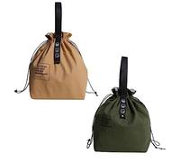 ACMEDE Pack of 2 Lunch Bag, 9L Small Picnic Bag, Bento Bag, Reusable Tote Bag, Fabric, Bento Boxes Insulated Bag, Lunch Bag for Work, School, On the Go