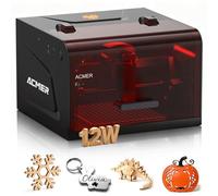 ACMER Laser Engraver, K1 Desktop 12W Compact Laser Engraving Machine, 150×150mm Work Area, 0.08mm Fine Engraving Spot,Class 1 Laser Cutter for Wood, Plywood, Acrylic,DIY Crafts & Small Business