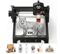 ACMER S1 Laser Engraver for Beginners, 6000mW Portable Laser Engraving Machine with 130x130mm Working Area, 0.01mm Precision, Desktop MINI Engravers for Wood, Leather, Metal, DIY Gifts & Home Projects