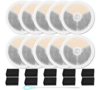 Acmerota 10 Pack Cat Fountain Filters for Petkit Eversweet Solo SE/Solo 2/3 Pro/3/2s Cat Drinking Fountain with 10 Sponge Filters 4 Layer Filtration High Efficiency Filtration