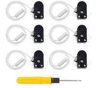 Acmerota 2 Amp Pull Cord Switch, ON/Off 2 Hole 2A 250V Side Action Shower Mini Recessed for Bathroom Toilet Ceiling Fan Wall Light (6 Pack)