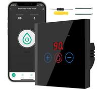 Acmerota 20A Smart Immersion Heater Timer Switch 4000W WiFi Water Heater Timer Switch Touch Boiler Switches for Storage/Immersion Heater, with Power Statistics Voice Control Work with SmartLife APP