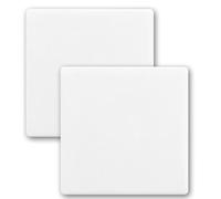 Acmerota 2Pcs Single Blank Plate Adhesive 1 Gang Square Shape Blanking Plate Cover White Electrical Socket Blanking Plate Single Gang for Electrical Socket Plug Socket Cover Exposed outlets