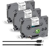 Acmerota 3Pcs Tze-111 6mm*8m Replace for Brother TZe111 Tz-111 Tz111 Laminated Black on Clear for Brother P-Touch PT-H110 PT-D220 PT-D202 PT-D210 PT-D610 PTD220 PTD410 PTD460 PTD410VP