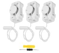 Acmerota Bathroom Pull Cord Light Switch 2Amp Side Action Pull Cord Switch Mini Pull Cord Switch Light Pull Switch ON/Off Cord String Pull Switch for Ceiling Light (M200)