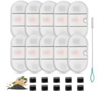 Acmerota Cat Fountain Filter Replacement for Petlibro PLWF002 2.1L Cat Fountain, 10 Pack Cats Water Fountains Filter Compatible for Petlibro Capsule PLWF002 Cats Fountains with Clean Brush