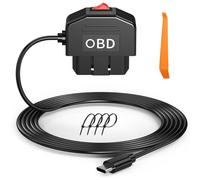 Acmerota Dash Camera OBD Power Cable OBD to Type-C USB Power Adapter Hardwire Charger Cable and AccTwo Mode 24 Hours Surveillance with Switch Button Dash Camera GPS DVR (3.5M)