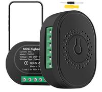 Acmerota Mini Smart Light Switch ZigBee Mini Smart Switch Relay DIY Breaker Module 2 Way Control 16A (Neutral+No Neutral) Compatible with Alexa, Google Home, ZigBee 3.0 Gateway Hub Required