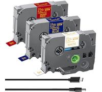 Acmerota Ribbon Label Tape for Brother P-Touch TZe-R234 TZe-RN34 TZe-RW34 12mm 4mm for PTouch Label Maker PT-H200 PT-1000 1005 D210 E110 GL-H105 PT-D215e PT-D210 PT-H100 PTD400AD PT-P700 PTD600