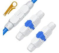 Acmerota RJ45 Connectors Cat6A Connection Module Tool-Free RJ45 Cat6A Coupler Ethernet Connector Network Extender LSA connector Adapter for Ethernet Cable Cat6 Cat5e Ethernet Cables Coupling Repairing