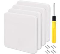 Acmerota Single Blank Plate Hidden Screw Hole 1 Gang Electrical Socket Blanking Plate, Single Gang Square Shape Blanking Plate Cover, for Electrical Socket 1 Gang Plug Socket Cover Exposed outlets