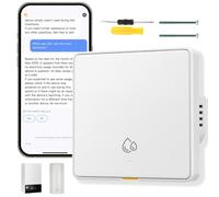 Acmerota Smart Immersion Heater Timer Switch 20A 4000W WiFi Water Heater Touch Switch with AI Assistant Power Consumption Statistics, Smart Wall Touch Boiler Switches via Smart Life APP,White