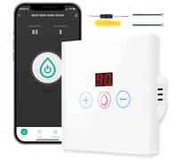 Acmerota Smart Immersion Heater Timer Switch 20A 4400W WiFi Water Heater Switch Function Upgraded with Power Statistics Touch Boiler Switches with Timer APP Contral Works with Alexa & Google Assistant