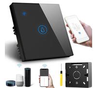 Acmerota Smart Immersion Heater Timer Switch,Black Smart Water Heater Timer Switch 20A 4000W,Compatible for Google Home for Alexa, for Smart Life APP Tuya, with 45mm Deep Box
