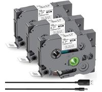 Acmerota Tze 141 Label Tape Black Print on Clear Tape 18mm*8m Laminated Tape Replacement for Brother Label Printer Tape 18mm TZe-141 Tz-141 for Brother PT-550 900 D400 D450 D600 Label Maker