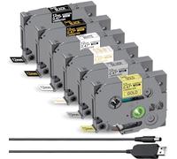 Acmerota TZe-335 Label Tape for Brother PTouch TZe-231 TZe-334 TZe-931 TZe-831 Tze-134 12mm x 8m Label Tape for PTouch PT-H110 H105 PT-D200 D400 D600 PT-H101GB PT-H101C PT-H100R PT-H101LB