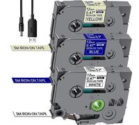 Acmerota TZe-FA231 Compatible for Brother TZe-FA231 TZe-FA53 TZe-FA63 12mm x 3m, Fabric Iron-On Tape for Brother P-Touch 1000 1010 D400 1000 1280 E100 H100 H400L H105 H110,3 Pack