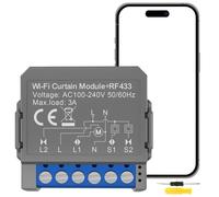 Acmerota WiFi Smart Curtain Switch Module Relay Motorized Curtain Blinds,Roller Shutter Motor Motorized Curtain,Blinds,Roller Shutter, Smart Switch Works with Alexa,100-240V AC