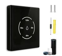 Acmerota Wifi Smart Immersion Switch Smart Immersion Heater Timer Switch 40A 8000W Water Heater Touch Timing Switch Remote Control Compatible for Tuya for Amazon Alexa for Google Assistant (Black)