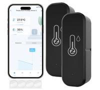 Acmerota Zigbee Hygrometer Thermometer Sensor, Zigbee Temperature Sensor Smart Temperature and Humidity Sensors Adjustable Update Frequency, Use with Remote App for Alert, Baby Room…