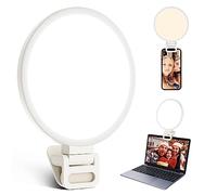 ACMEZING Clip-On Ring Light for Laptop & Phone, Upgraded 60-LED Full-Screen Anti-Glare Light with 3 Color Modes & Dimmable Brightness, Perfect for Zoom, TikTok, Selfies, Video Calls