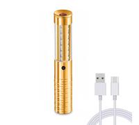 ACMHNC Rechargeble LED Strobe Baton Champagne Wine Bottle Flashing Stick Light 1800mAh Battery, Bottle Flash Baton for KTV Bar Club Birthday Weddings Parties Decor, White Light (Gold)