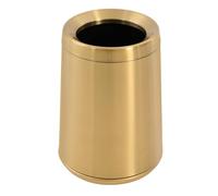 ACNAO 16L/4.23Gal Trash Can with Wide Opening, Stainless Steel Garbage Can, Free Standing Trash Cans for Bathrooms, Kitchens, Hotels, Living Rooms (Gold, Black, 9.65W x 13.39H inches)