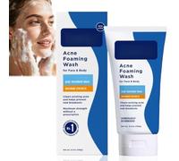 Acne Foaming Cleanser, Gentle Hydrating Acne Foaming Cleanser with Hyaluronic Acid, Fragrance-Free Sensitive Skin Face Wash for Oily & Dry Skin,Improve The Appearance of Acne-prone Skin