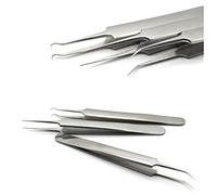 Acne Needle 3Pcs Practical Acne Needle Tweezers Black Head Pimples Removal Pointed Bend Gib Head Face Care Tools Blackhead Acne Extractor Acne Needle Set