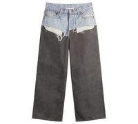 Acne Studios Men's 1981 Trompe l’oeil Pinstripe Print Jeans Blue/Black 2XS