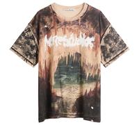 Acne Studios Men's Cave Print T-Shirt Black/Rust Brown