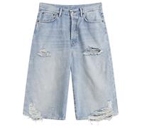 Acne Studios Men's Judda Ripped Denim Shorts Light Blue XL
