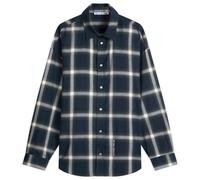 Acne Studios Men's Setar Long Sleeve Flannel Shadow Check Shirt Navy Multi