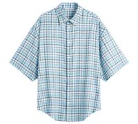 Acne Studios Men's Short Sleeve Check Shirt Turquoise/Blue/White IT 50