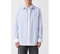ACNE STUDIOS Organic Cotton Shirt with Double-Layer Design and Logo - Size: 46 - male