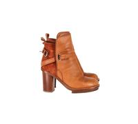 Acne Studios Preloved Cypress Con Ankle Boots In Brown Leather In Burnt Orange Burnt Orange