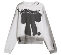 Acne Studios Women's Franziska Marker Bow Sweatshirt Pale Grey Melange