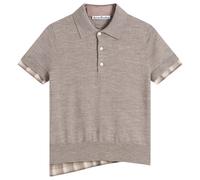 Acne Studios Women's Kalissa Double Archetypes Polo Light Brown Melange